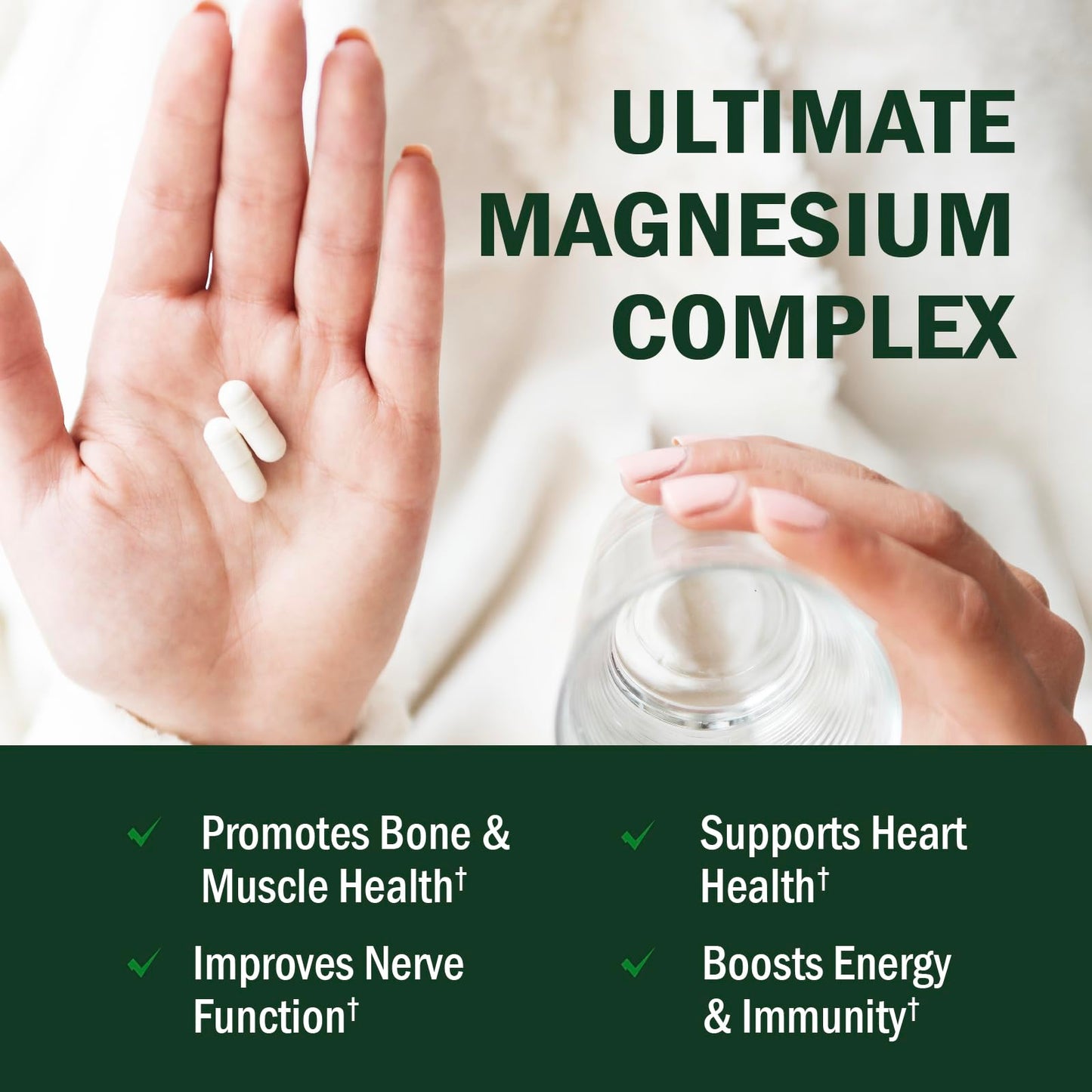 BioSchwartz Magnesium Complex Supplement – 350mg per Serving (90 Capsules) – Vegan, Gluten-Free, Non-GMO
