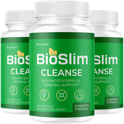 LIVORKA BioSlim Cleanse Capsules – 3 Pack Premium Digestive Support, 180 Capsules BritishVita | Premium UK Vitamins & Wellness Supplements