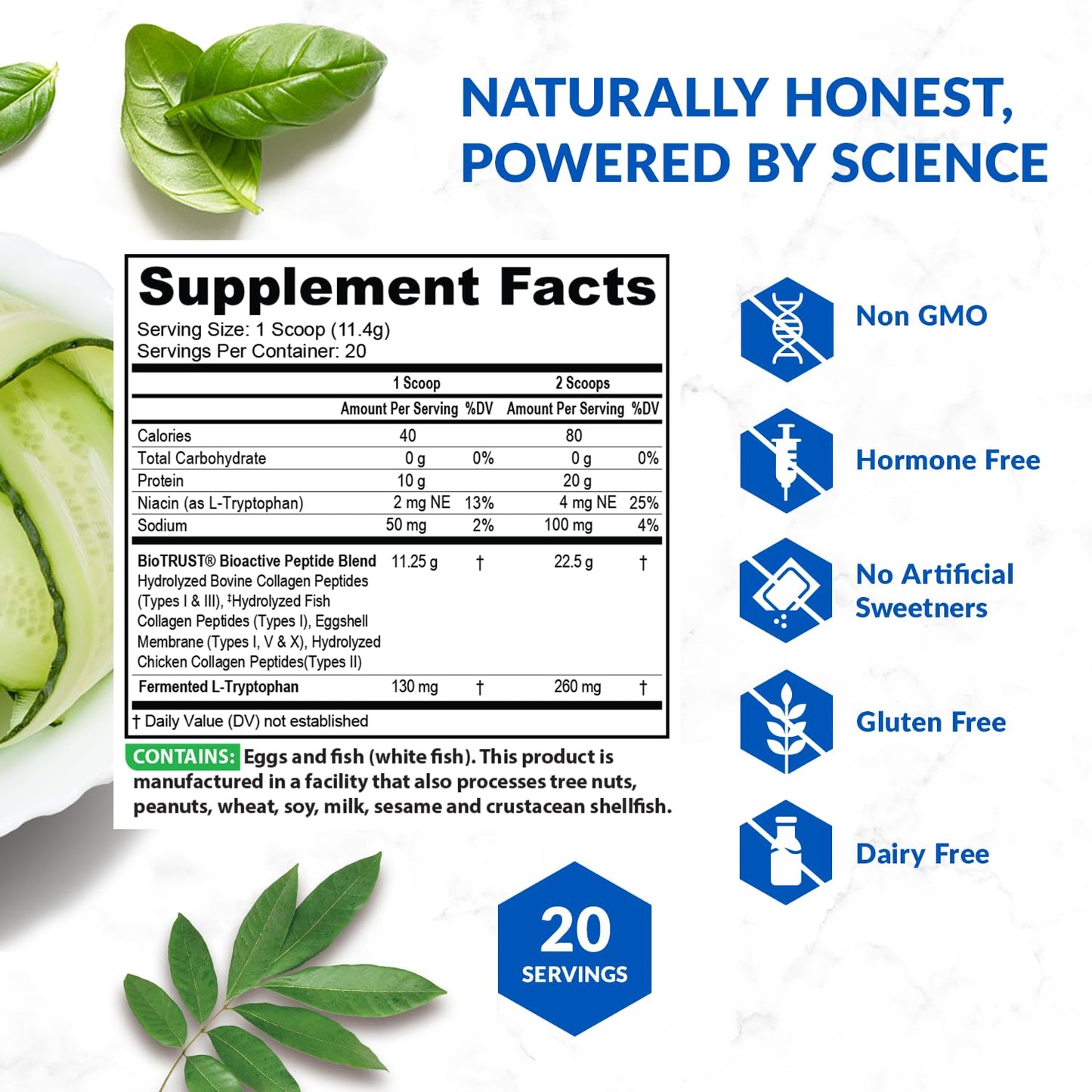 BioTrust Ageless Multi Collagen Powder – 5 Types: I II III V X | Unflavored Collagen Powder