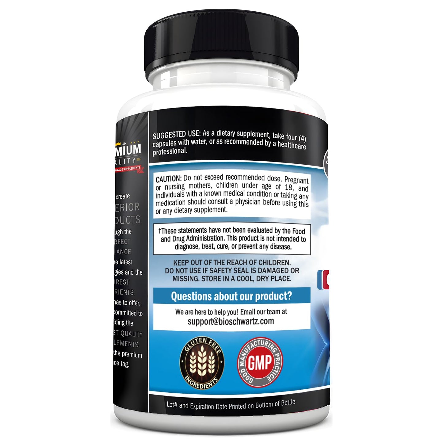 BioSchwartz Bone Strength Supplement - 9-in-1 Calcium Magnesium Zinc D3 K2 | 3rd Party Tested