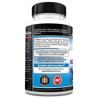 BioSchwartz Bone Strength Supplement - 9-in-1 Calcium Magnesium Zinc D3 K2 | 3rd Party Tested
