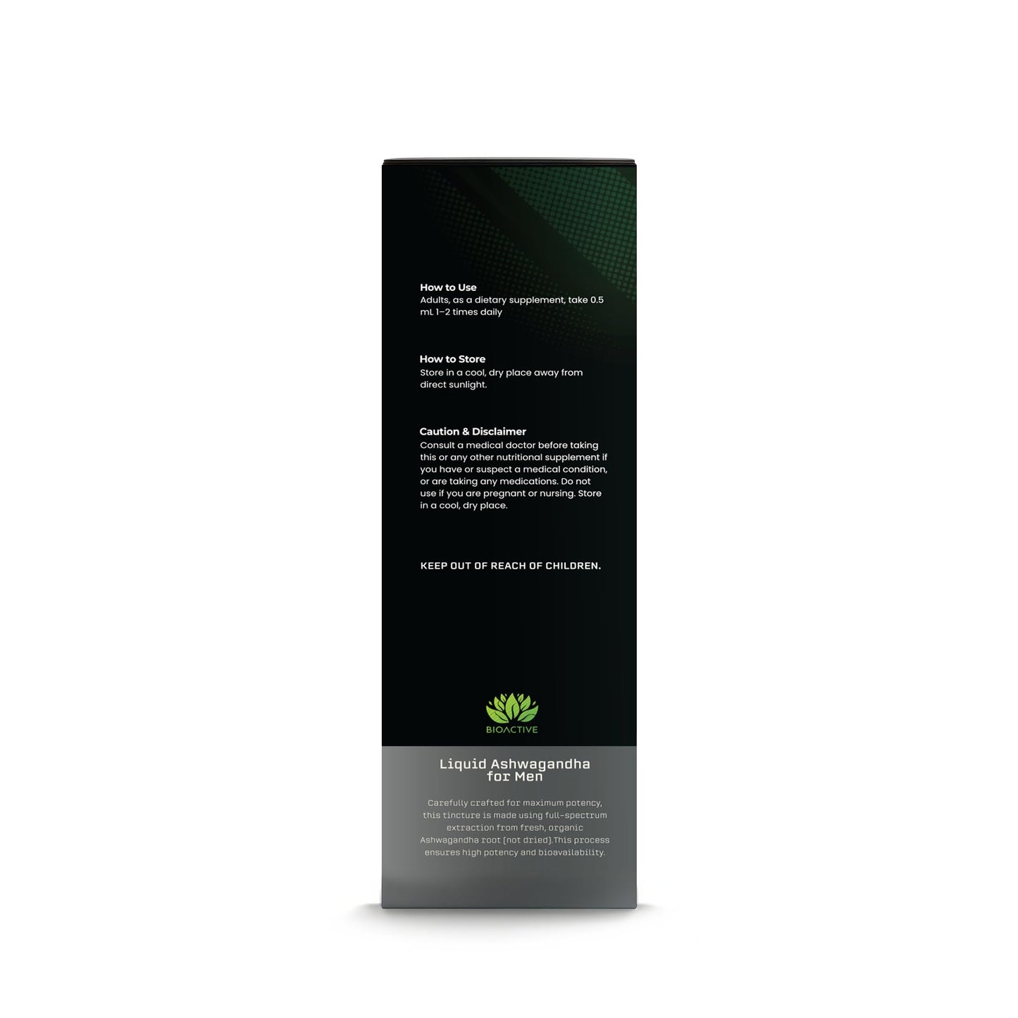 BIOACTIVE Liquid Ashwagandha Drops – Testosterone Support & Adaptogen