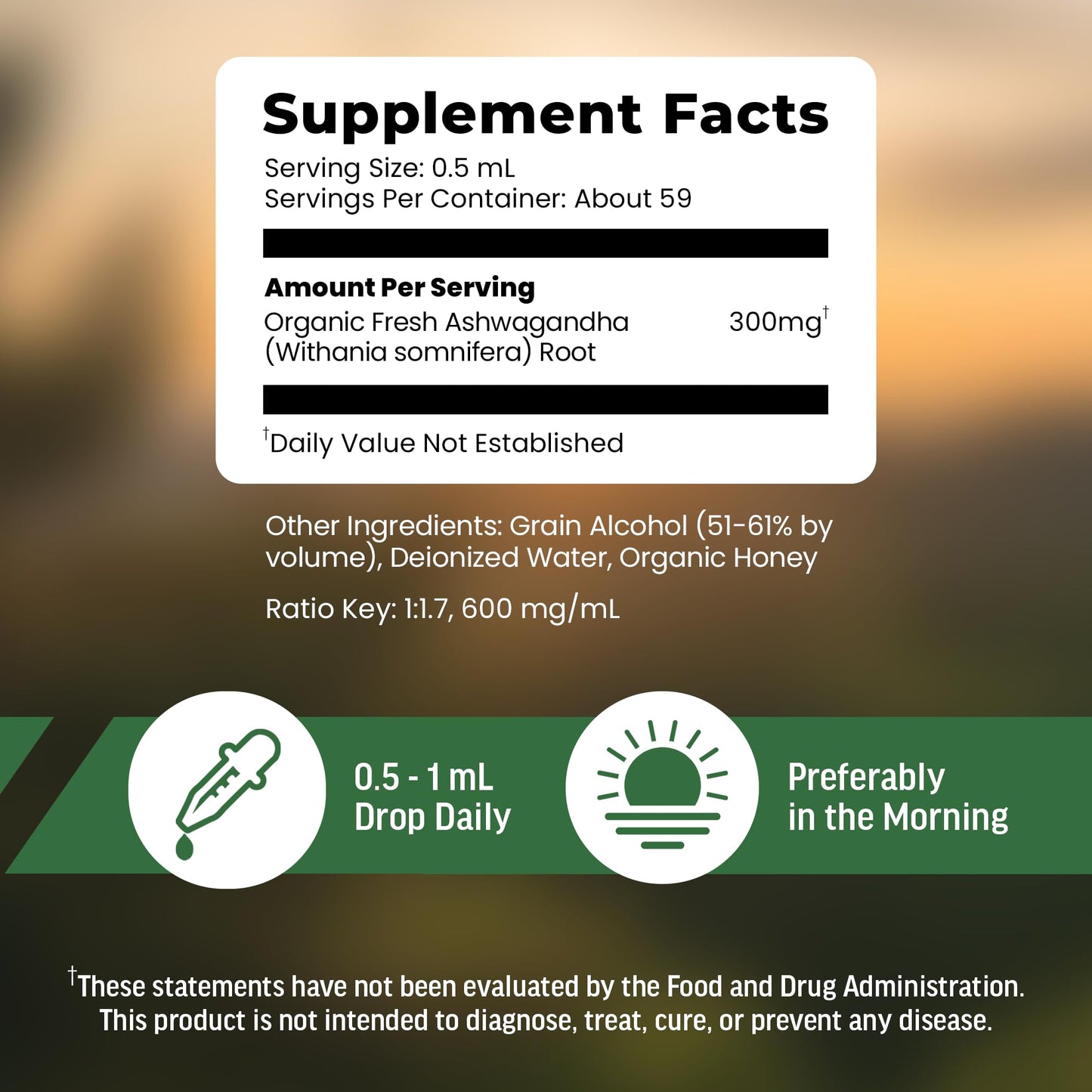 BIOACTIVE Liquid Ashwagandha Drops – Testosterone Support & Adaptogen