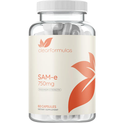 Bioactive SAM-e 750mg – High Strength S,S Form | Liver & Mood Support – Vegan, Non-GMO, Preservative Free – Made in USA | 60 Capsules