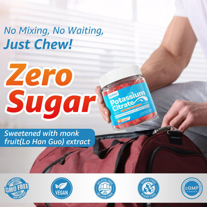 Potassium Citrate 1000mg Gummies – Sugar Free Electrolyte Support