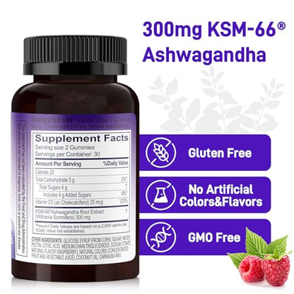 Biobor Ashwagandha Gummies – KSM-66 & Vitamin D3 for Stress & Immunity