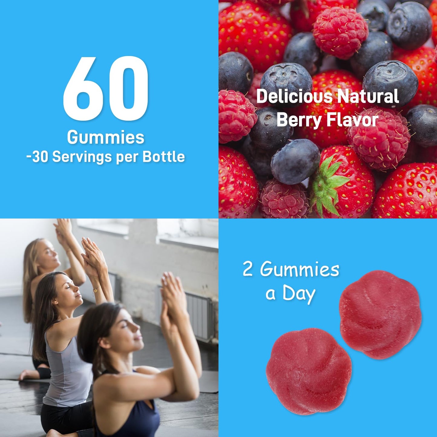 Biobor Magnesium Citrate Gummies 200mg – For Leg Cramps, Stress & Muscle Health (Gluten Free, Vegetarian)