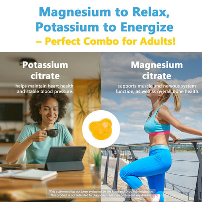 Biobor Potassium Magnesium Gummies – Pineapple, 120 Count, Electrolyte Balance, Gluten Free