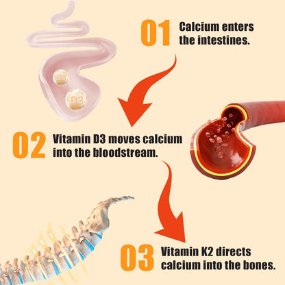 Biobor Vitamin D3 K2 Gummies – 2000 IU D3 & 100 mcg K2, 60 Count