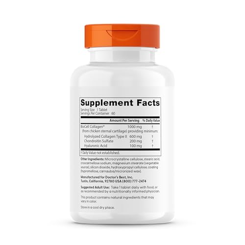 Doctor's Best Hyaluronic Acid with Chondroitin Sulfate featuring BioCell Collagen - Joint Support