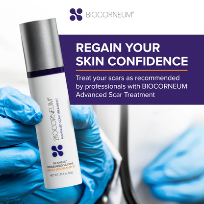 Biocorneum Advanced Scar Treatment with Silishield and SPF 30 – Fast-Drying Silicone Gel, Surgeon-Recommended for New and Old Scars