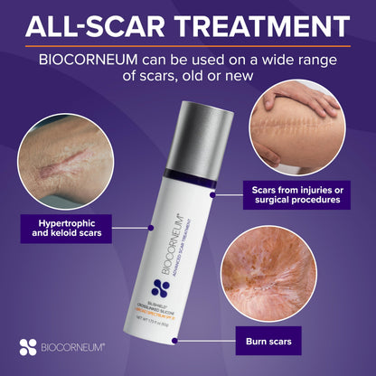 Biocorneum Advanced Scar Treatment with Silishield and SPF 30 – Fast-Drying Silicone Gel, Surgeon-Recommended for New and Old Scars