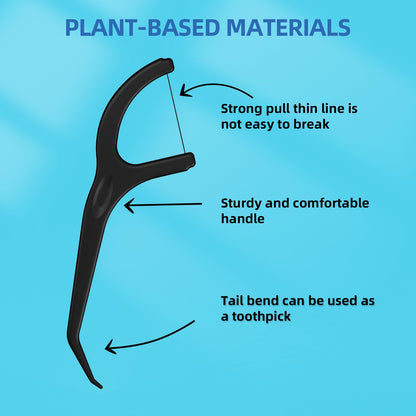 Biodegradable Dental Floss Picks | Easy Glide for Fresh Breath & Healthy Gums