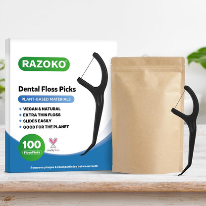 Biodegradable Dental Floss Picks | Easy Glide for Fresh Breath & Healthy Gums