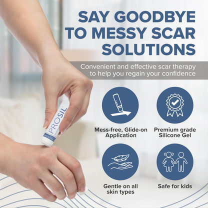 BIODERMIS ProSIL Silicone Scar Stick – Non-Invasive Scar Gel for Surgical, Acne & Burn Scars (17g)