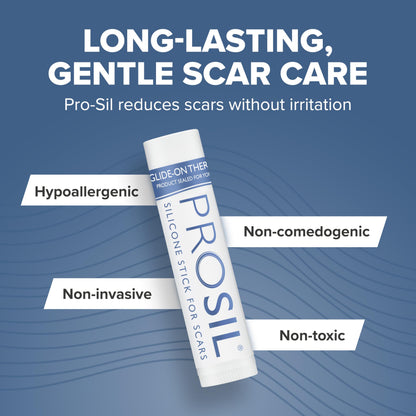BIODERMIS PROSIL Silicone Scar Stick 4.25g | Glide-On, Mess-Free Scar Care