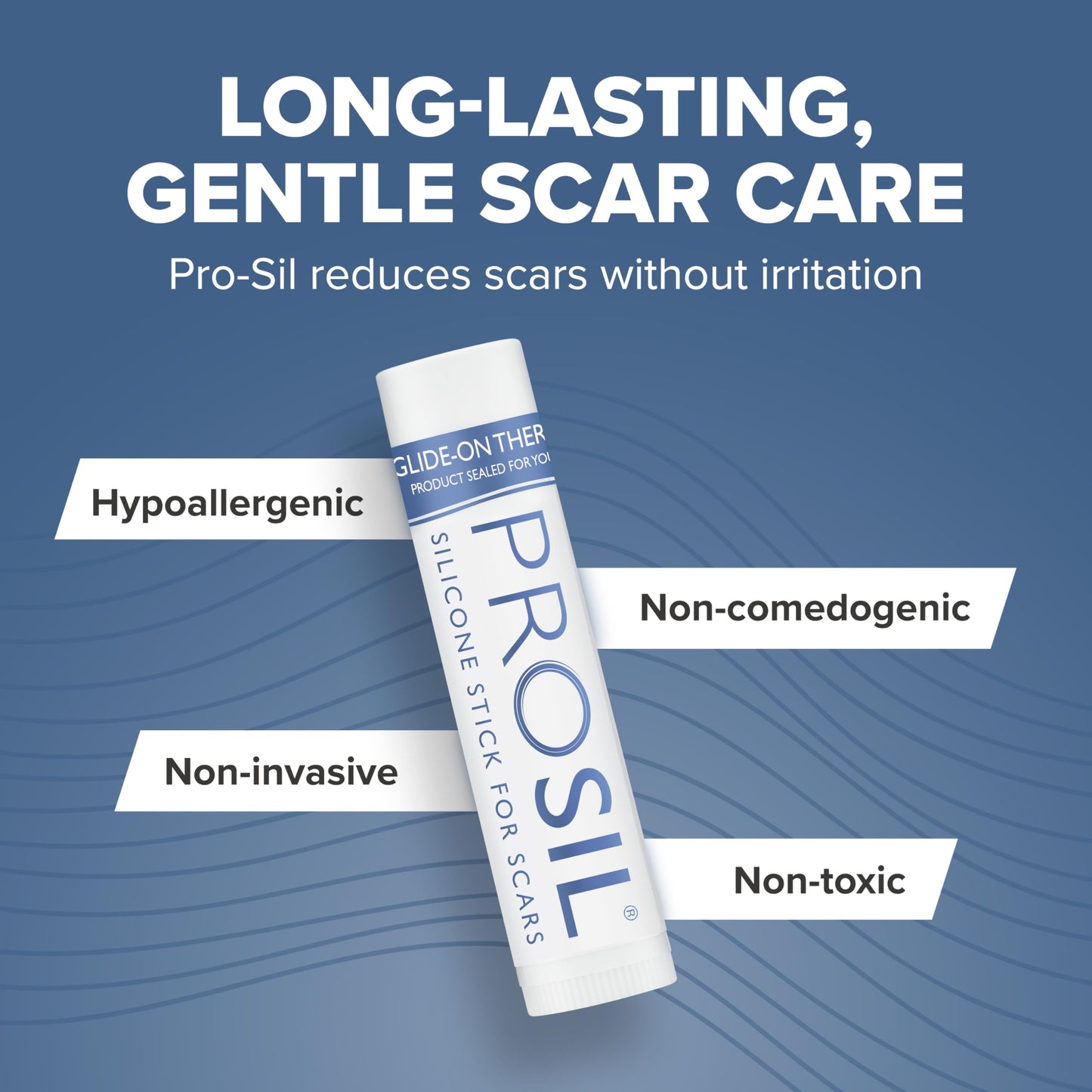BIODERMIS PROSIL Silicone Scar Stick 4.25g | Glide-On, Mess-Free Scar Care