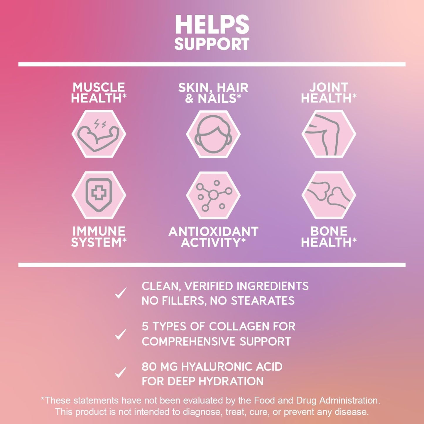 BioEmblem Beauty Collagen – 11G Hydrolyzed Multi-Collagen Peptides, Hyaluronic Acid, Vitamin C & Biotin – 30 Servings