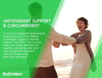BioEmblem Turmeric Curcumin with BioPerine | Joint & Heart Health | California Made