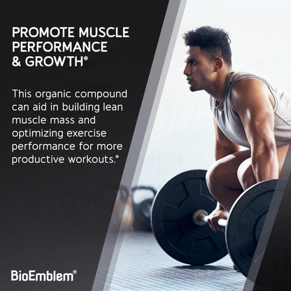 BioEmblem Creatine Monohydrate Powder – 5000mg per Serving, Micronized & Unflavored (60 Servings)