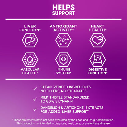 BioEmblem USDA Organic Liver Cleanse – 80% Silymarin Milk Thistle, 60 Caps