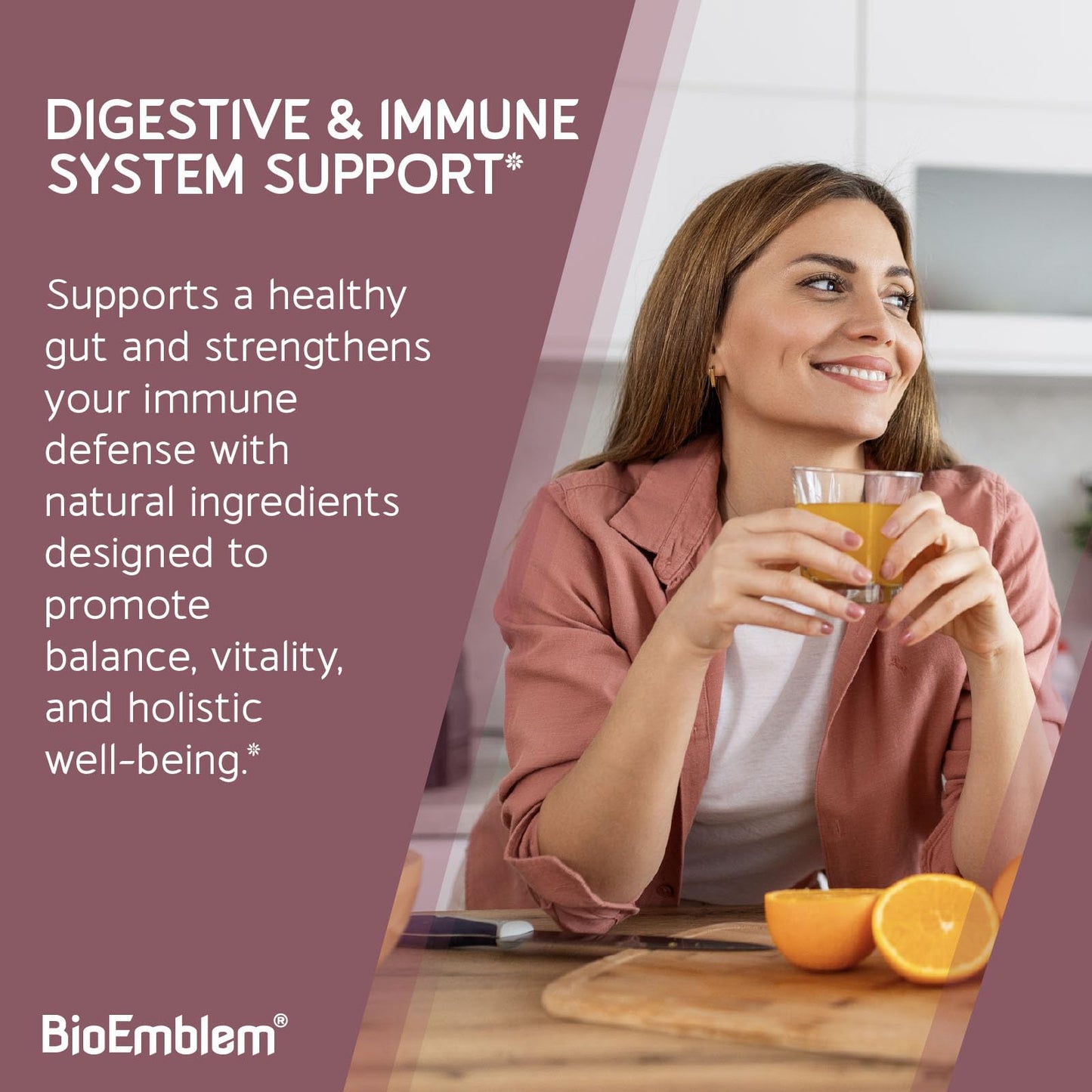BioEmblem Probiotics 55B CFU – 11 Strains | Prebiotics & Postbiotics | Non-GMO 45 Capsules