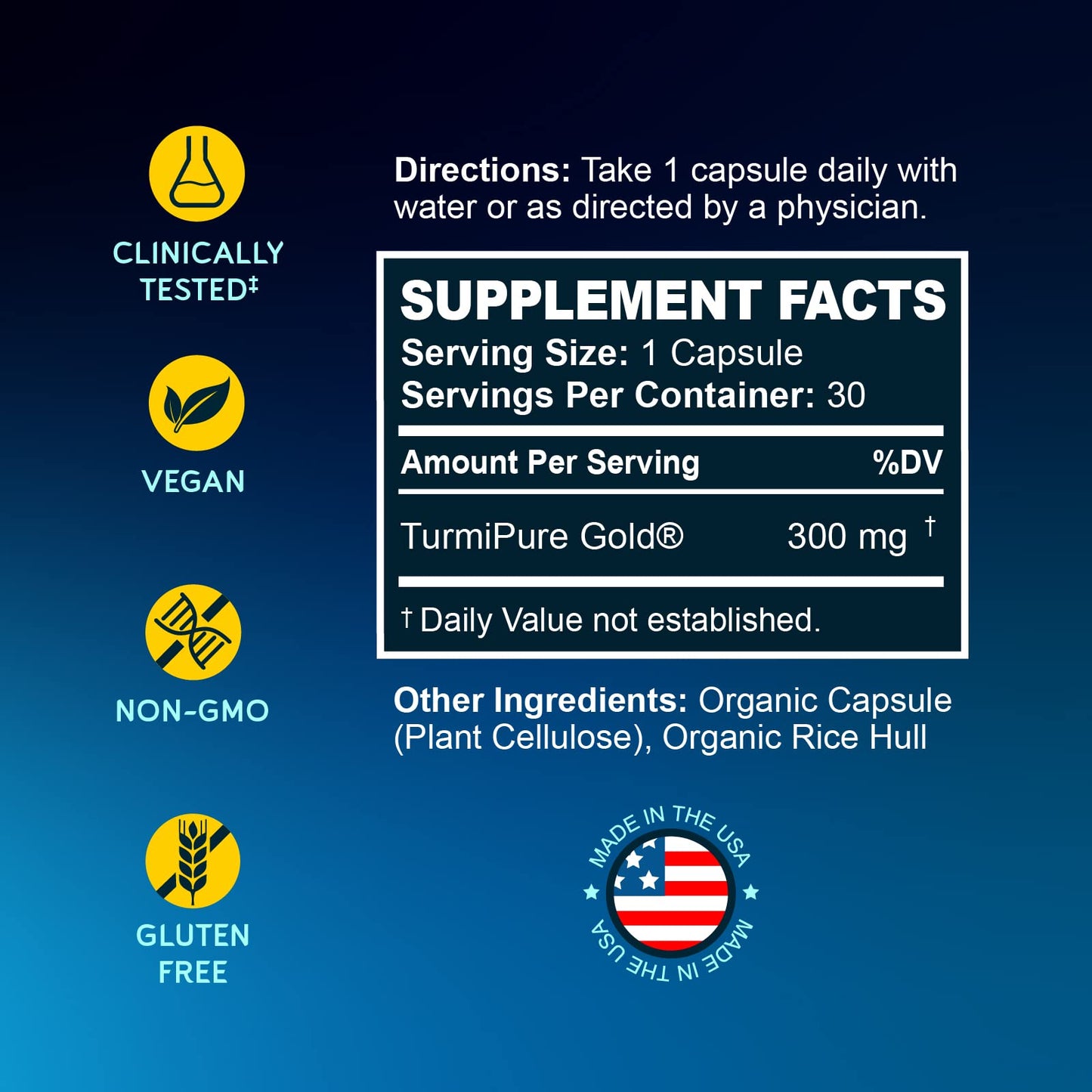 BioEmblem Turmeric Curcumin with TurmiPure Gold - 24x Absorption - 30 Servings