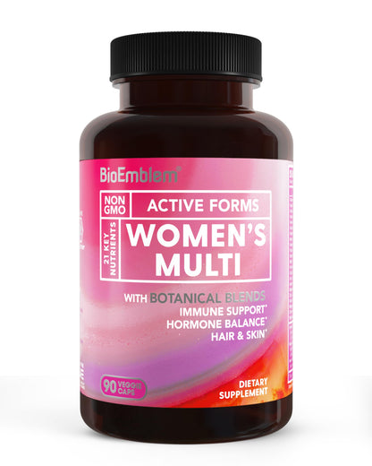 BioEmblem Women's Multivitamin – Complete Daily Multi (Gluten Free, 90 Capsules)