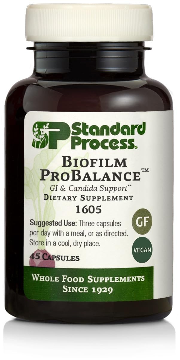 Standard Process Biofilm ProBalance - Digestive Probiotics for Gut Health (45 Capsules, 15 Servings)