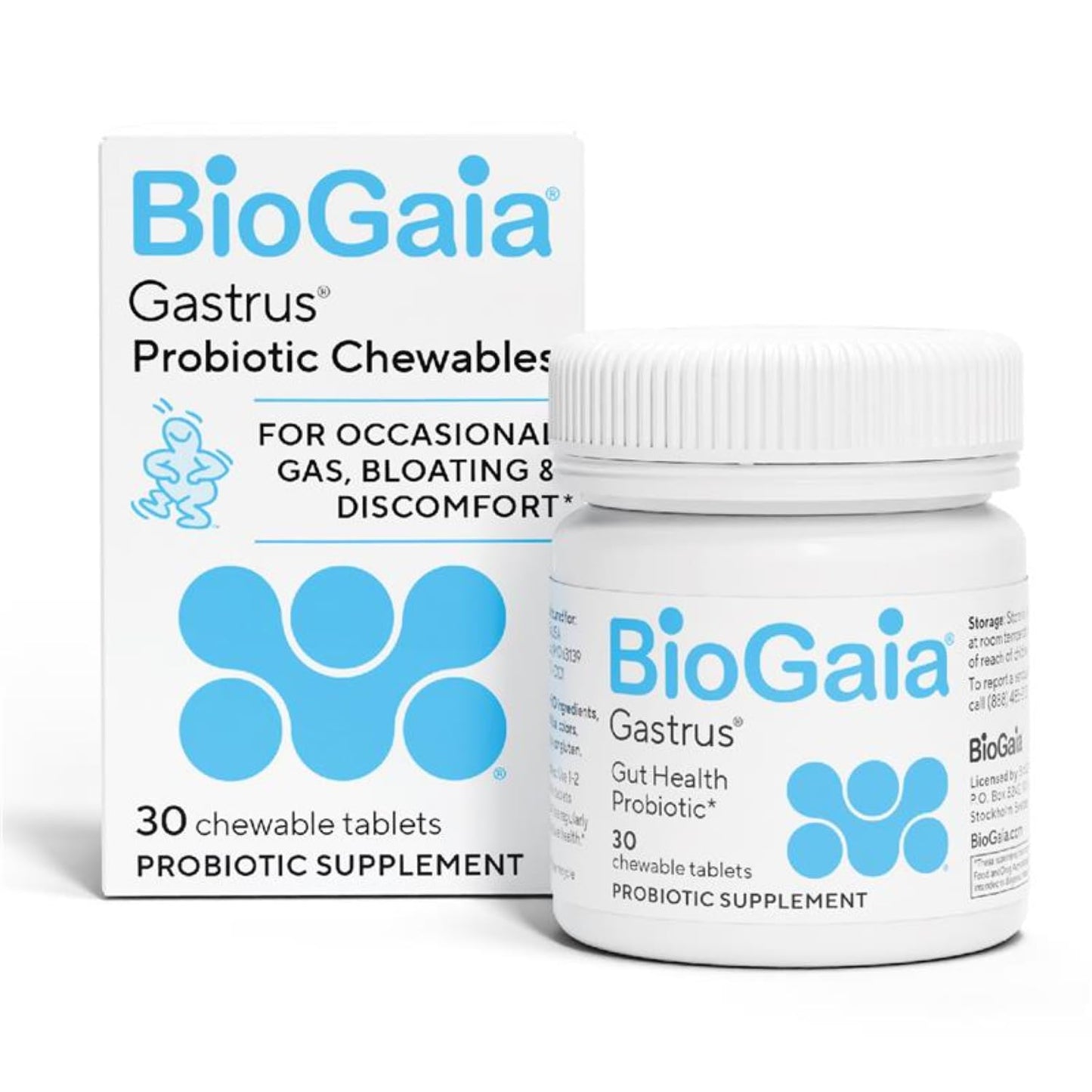 BioGaia Gastrus Gut Health Probiotic | Ease Abdominal Discomfort & Gas