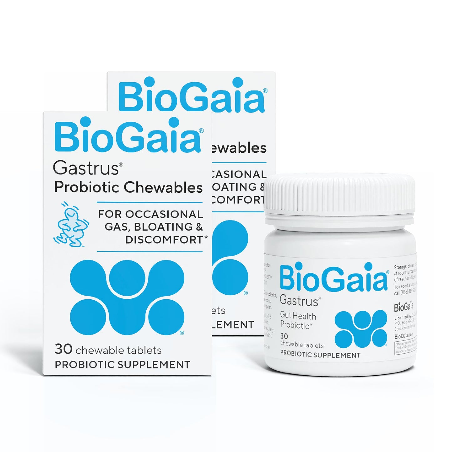 BioGaia Gastrus Gut Health Probiotic 2-Pack | Eases Abdominal Discomfort, Gas & Bloating