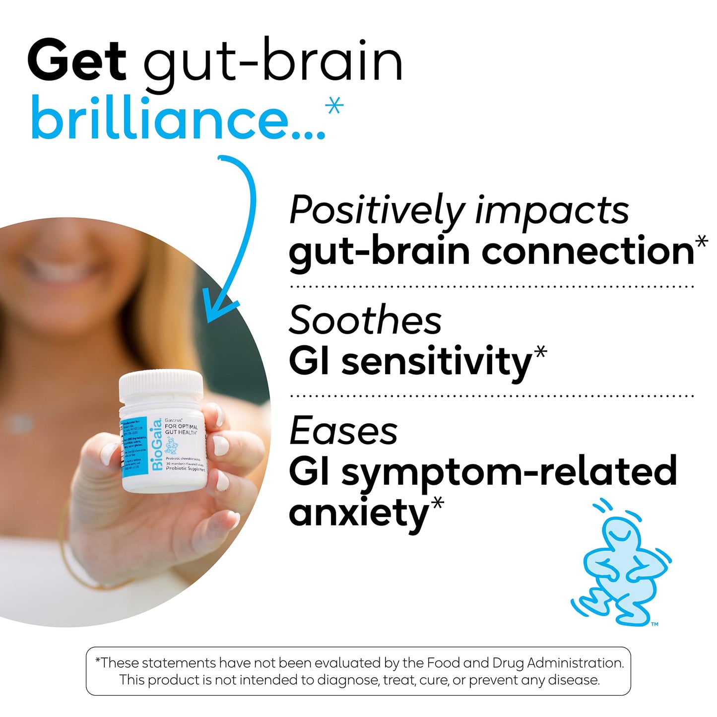 BioGaia Gastrus Gut Health Probiotic | Ease Abdominal Discomfort & Gas