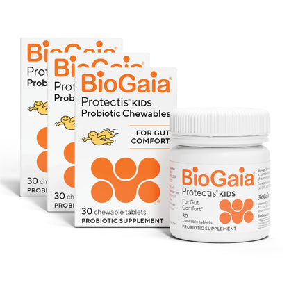 BioGaia Kids Probiotic Chewables | Gentle Digestive Support for Ages 3+ | 90 Day Supply