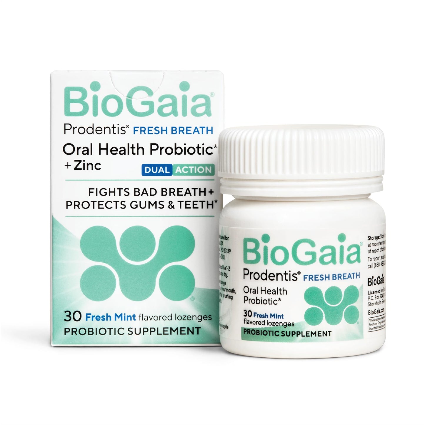 BioGaia Prodentis Fresh Breath - Oral Probiotics + Zinc | Fights Bad Breath