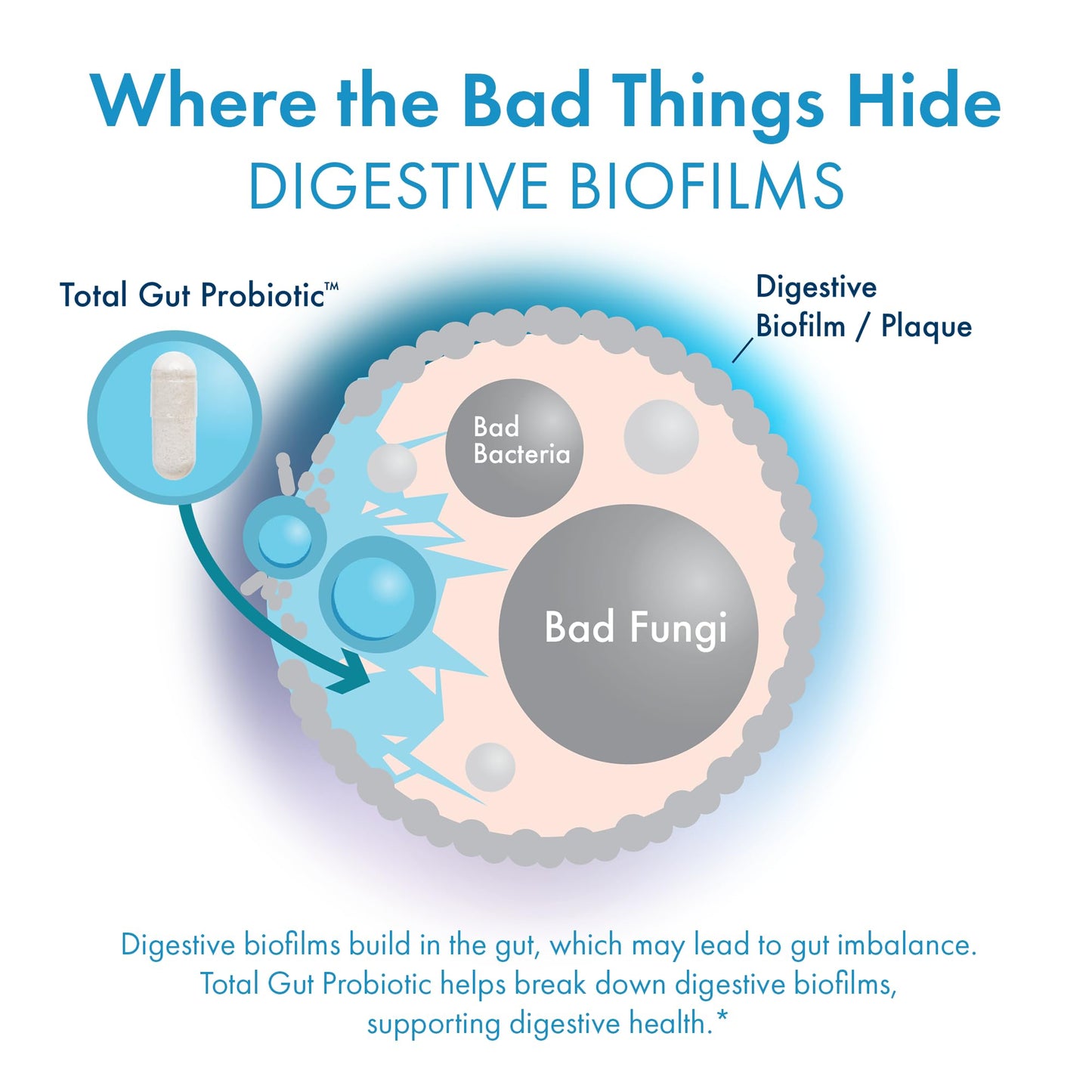BIOHM Total Probiotic - 30 Billion CFU Daily Probiotics for Women & Men (30 Count) | Supports Digestion & Total Gut Health | Non-GMO, Vegan