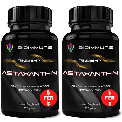 BioImmune 2 Pack AstaQuil Astaxanthin 12mg, 120 Softgels + Organic Coconut Oil
