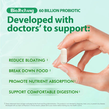 BioJhchang Probiotics 60B CFUs | 11 Strains for Immune & Digestive Health