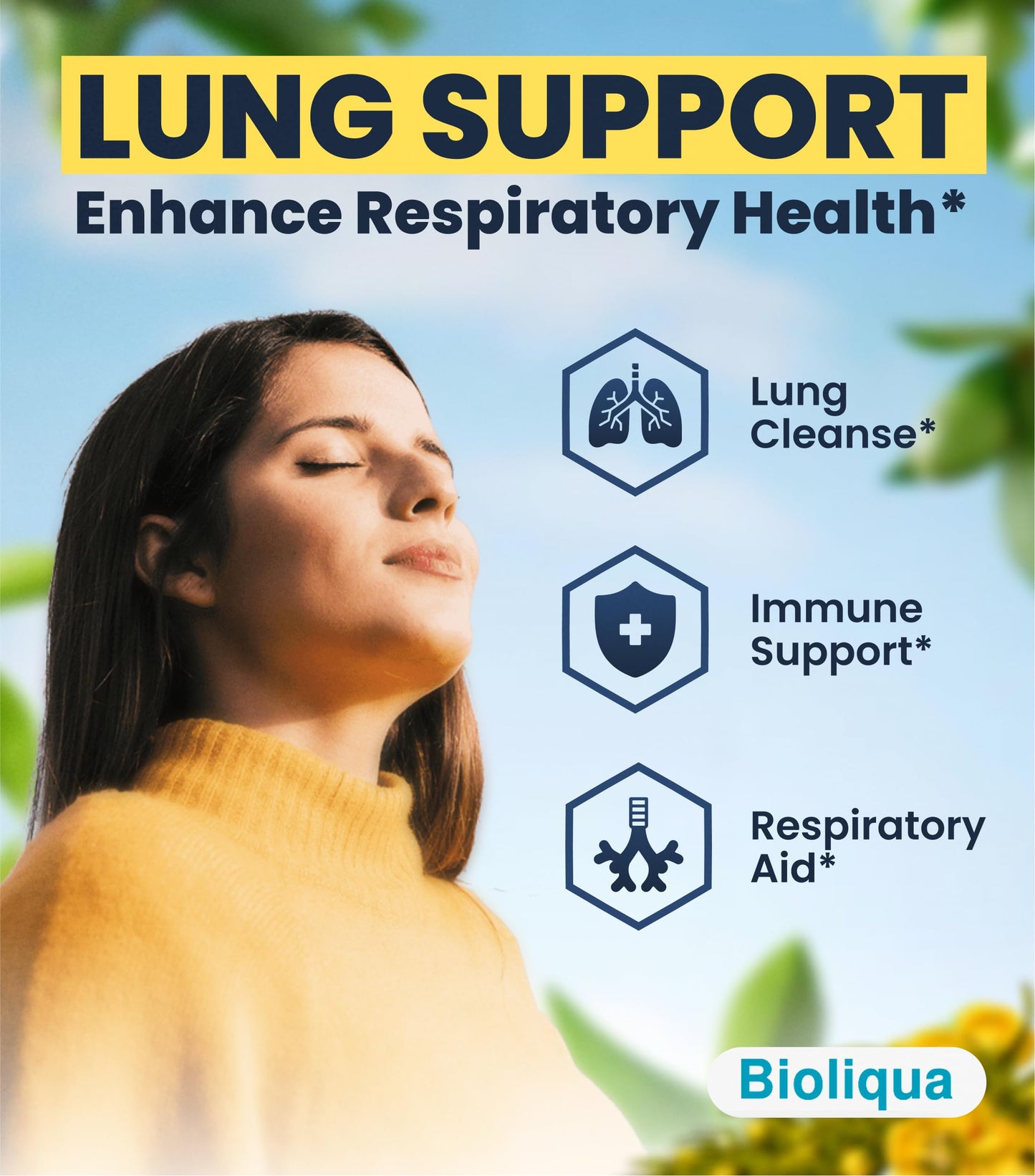Bioliqua Mullein Drops for Lungs – 150,000mg/4oz, 120 Servings, Coconut Flavor