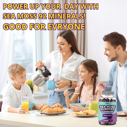 Biolore Sea Moss Gummies with Elderberry - Vegan Gummies for All Ages (60pcs)