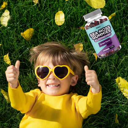 Biolore Sea Moss Gummies with Elderberry - Vegan Gummies for All Ages (60pcs)