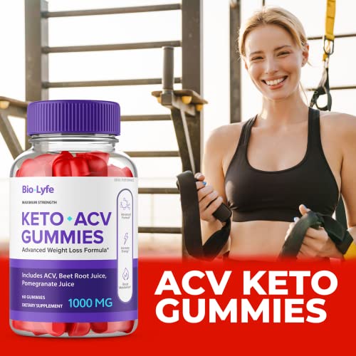 Biolyfe Keto + Gummies ACV – Maximum Strength Keto Supplement Gummies (5 Pack)