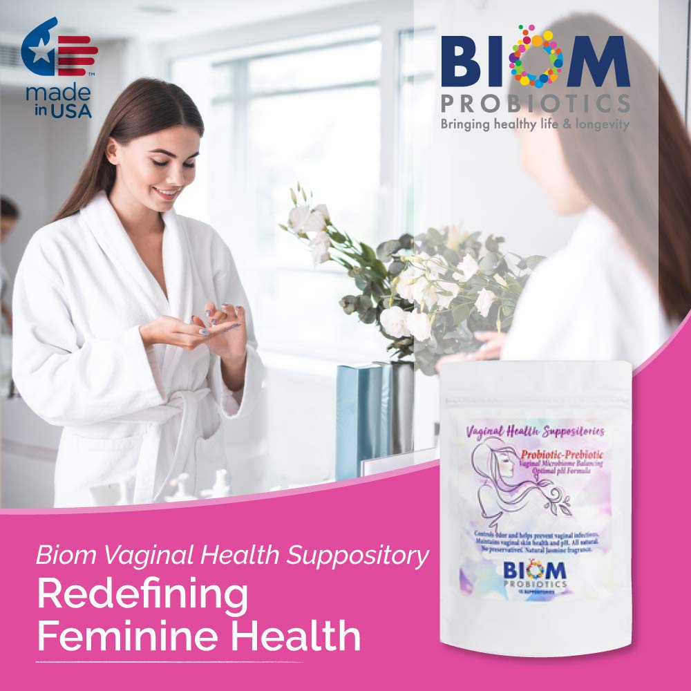 Biom Vaginal Probiotic Suppositories – Balance, pH & Odor Control | Biom Probiotics