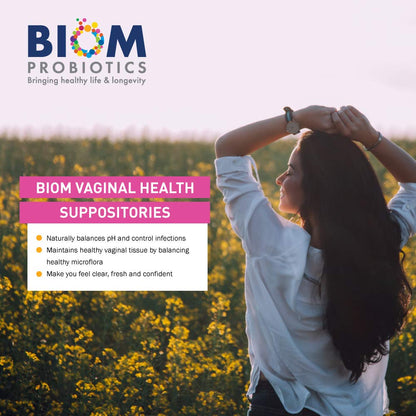 Biom Vaginal Probiotic Suppositories – Balance, pH & Odor Control | Biom Probiotics