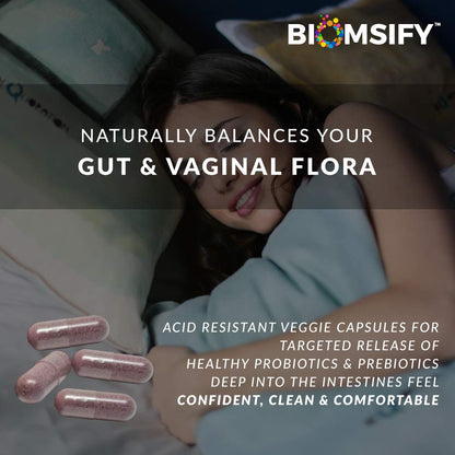 Biom Complete Feminine Balance Probiotics + Prebiotics for Women – Gluten & Dairy Free, 30 Servings