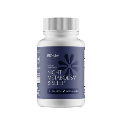 BIOMA Night Metabolism & Sleep – Supports Metabolism, Sleep & Digestive Health | 60 Capsules