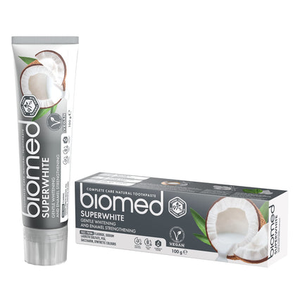 Biomed Superwhite Coconut Whitening Toothpaste 100g - Fluoride-Free & Vegan