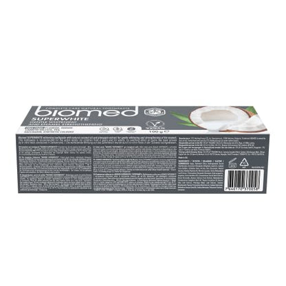 Biomed Superwhite Coconut Whitening Toothpaste 100g - Fluoride-Free & Vegan