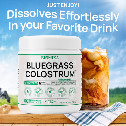 Bovine Colostrum Supplement – 100% Pure, Grass-Fed, Unflavored (60 Servings) | Made in USA