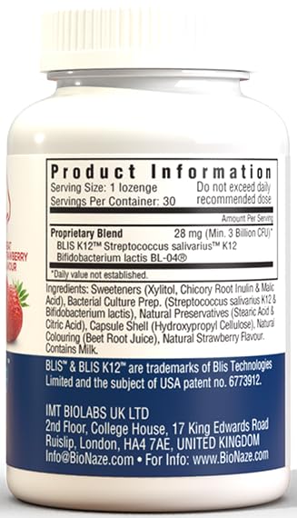 Bionaze Oral Probiotic BLIS K12 & BL-04 – 2 Pack for Sinus, Bad Breath & Post-Nasal Drain