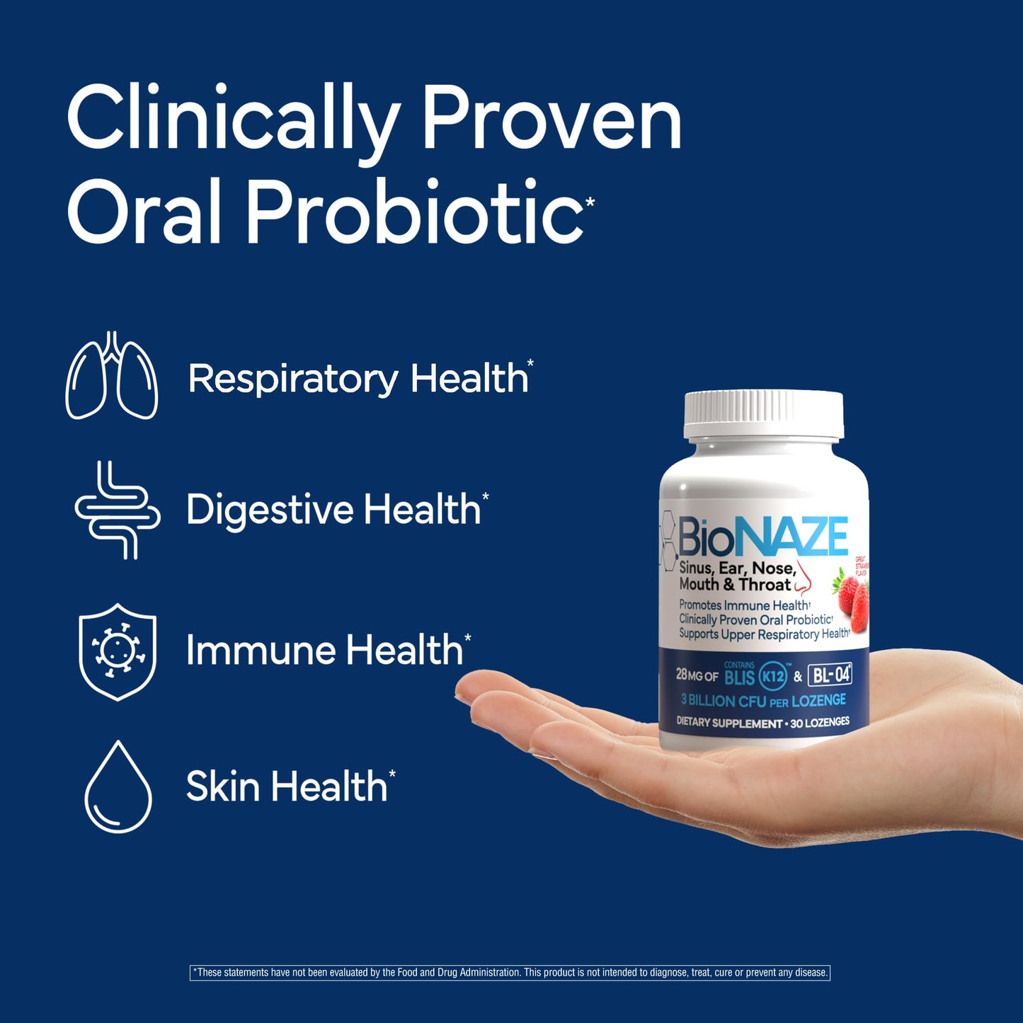 Bionaze BLIS K12 & BL-04 Oral Probiotic – 30 Count | Oral & Respiratory Support